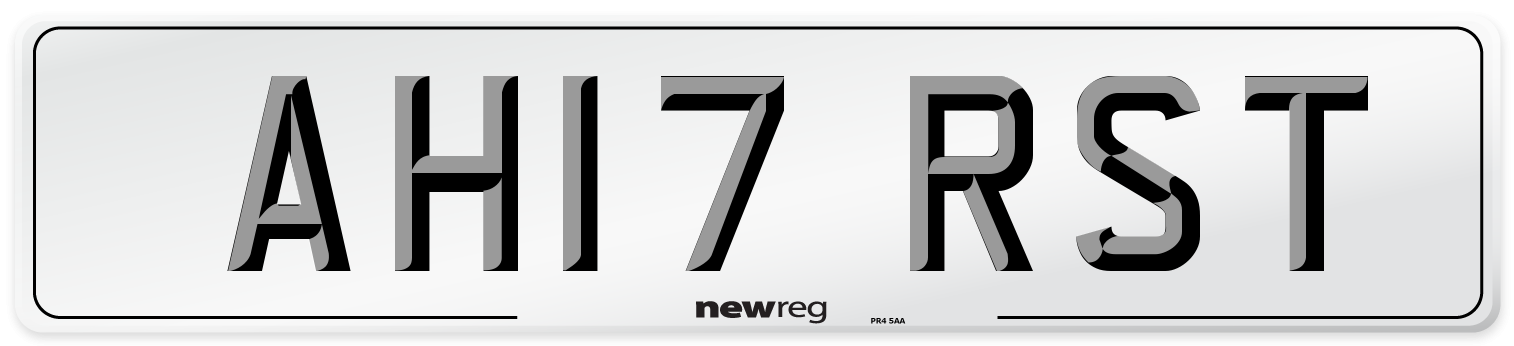 AH17 RST Number Plate from New Reg